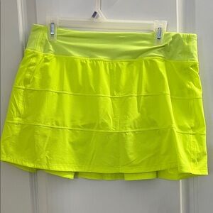 Lululemon Athletica Neon Yellow Mini Skirt